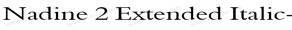 Nadine 2 Extended Italic字体转换